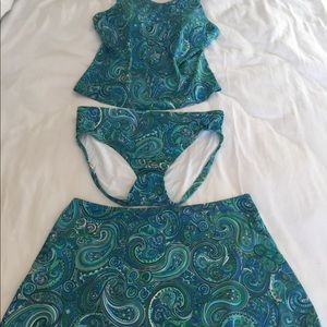 Lands end bathing suit size 12 three pieces